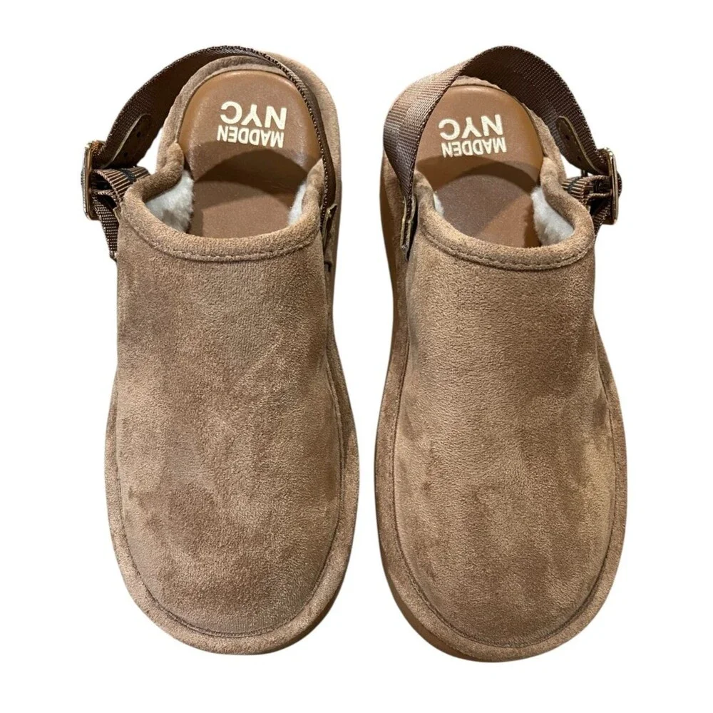 Madden NYC Youth Girls Platform Clog Faux Shearling Lining Size 4 NWT Chunky